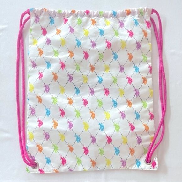 Polo Print Drawstring Backpack - Picture 2 of 3